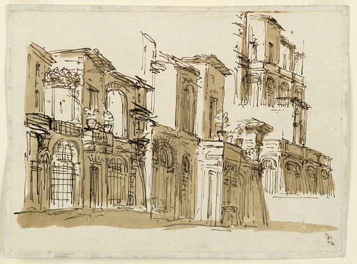 Stage Design: Sketches of Facades