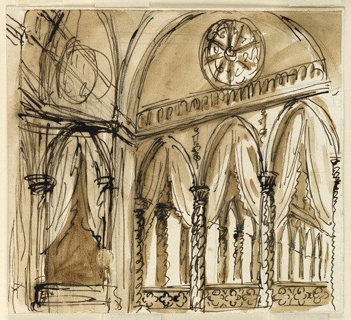 Stage Design for the Interior of a Gothic Palace
