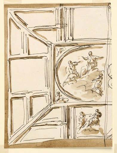 Design for Ceiling Decoration with Central Oblong