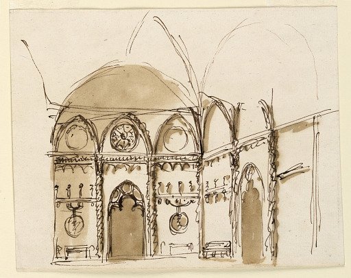 Interior of a Gothic room