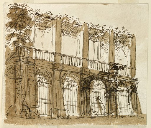 Stage Design of the Elevation of a Pergola
