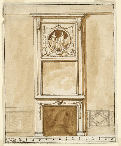 Design for the Mantlepiece and Dado for a Room in the Villa Digne