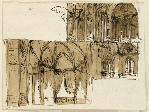 Stage Design for the Interior of a Gothic Building