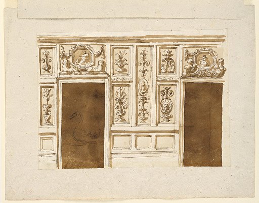 Elevation of a Living Room Wall