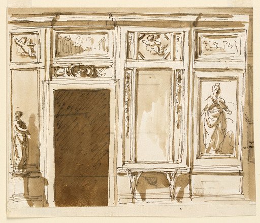 Elevation of a Drawing Room Wall