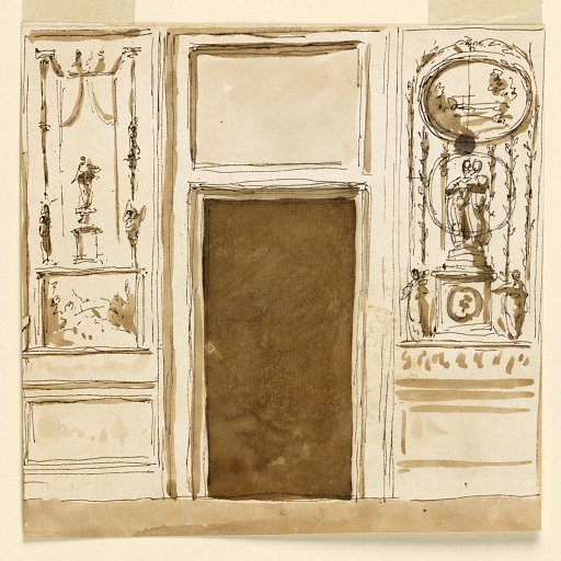 Designs for Wall Panels Flanking a Doorway