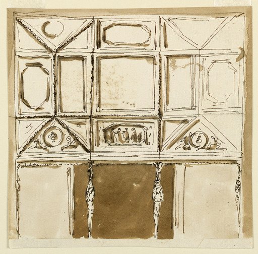 Design for a Section of an Alcove and the Ceiling of a Bedroom