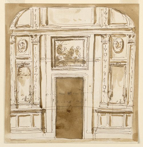 Design for the End Wall of the Noble Cabinet, Palazzo Altieri