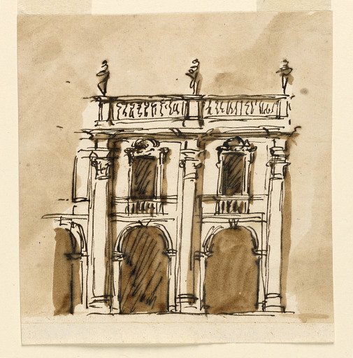 Exterior Elevation of a House