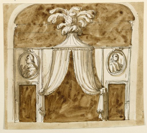 Elevation of an alcove