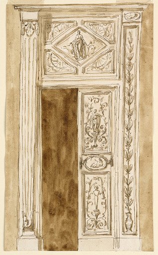 Design for a Double Door and Overdoor