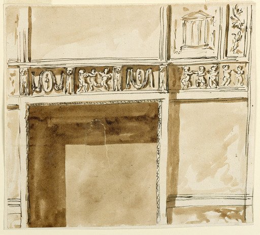 Design for Mantelpiece Reliefs, Noble Cabinet, Palazzo Altieri