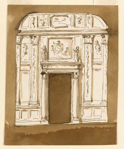Door Wall Elevation of the Noble Cabinet, Palazzo Altieri