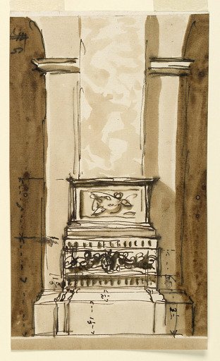 Pedestal and base of a pillar in a church