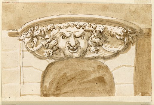 Keystone over doorway