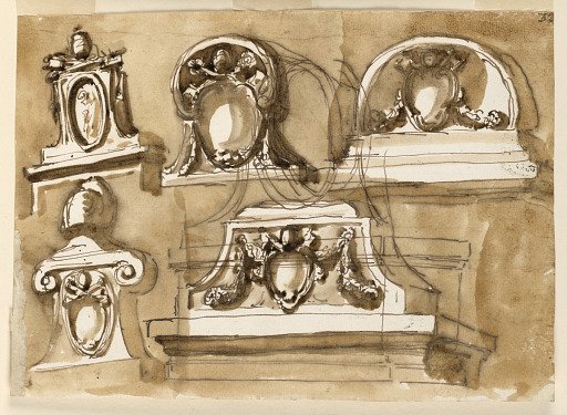 Five designs for an overdoor