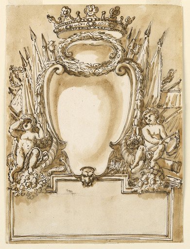 Tablet and an escutcheon