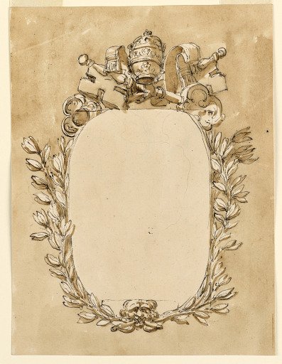 Frame for a papal inscription