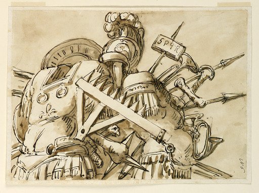Trophy of weapons