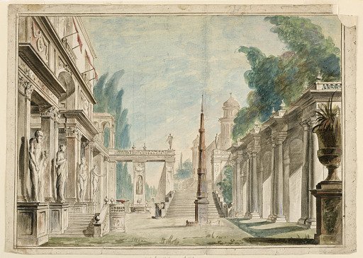 Stage Design, Building Adjoining Park Scenery