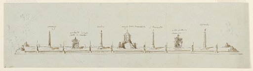 Sketch, A Centerpiece or "Desser" Celebrating Napoleon's Victories