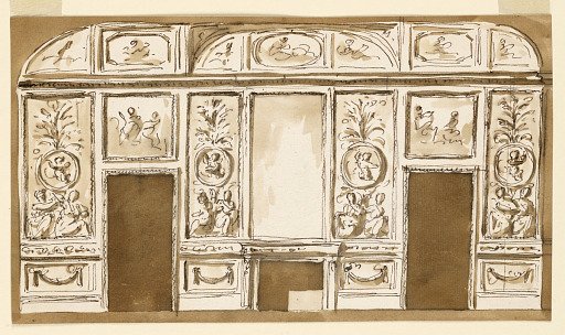 Entrance wall of a salon