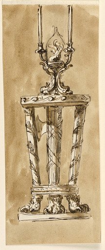 Console table with candlestick