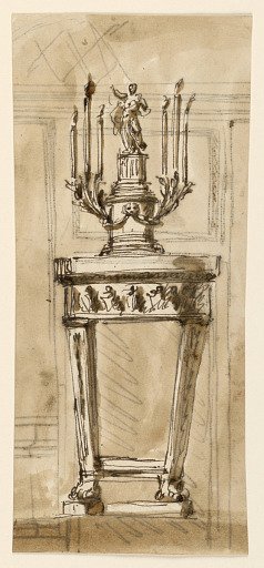 Console table with candlestick