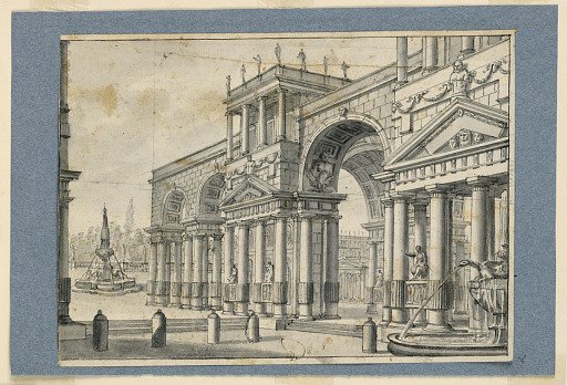 Stage Design, Colonnade and fountains