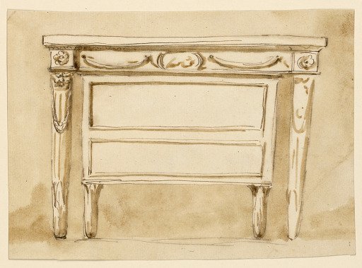Console table with chest of drawers