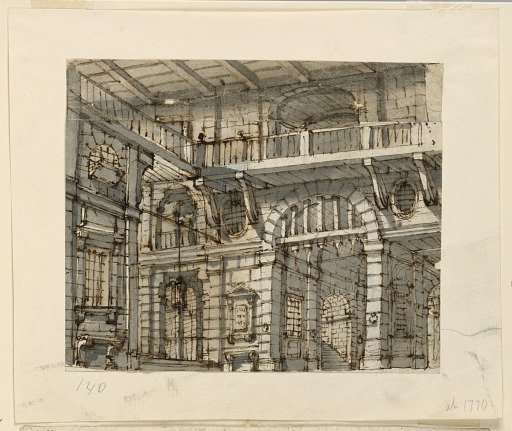 Stage Design, Interior of Prison Court