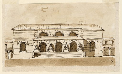 Elevation of a Building, Possibly a Kaffeehaus