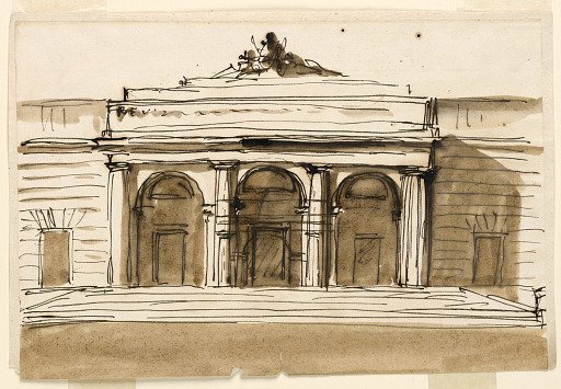 Elevation of a Gateway, Probably for a Kaffeehaus