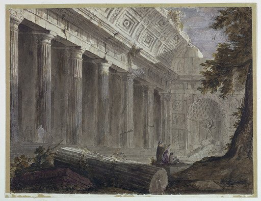 Antique Ruins with Figures Contemplating
