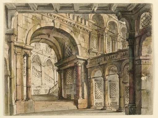 Stage Design, Palace Courtyards and Staircases