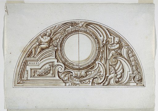 One of a set of four projects for the decoration of wall panels to be placed at a height
