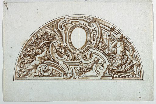 One of a set of four projects for the decoration of wall panels at a height