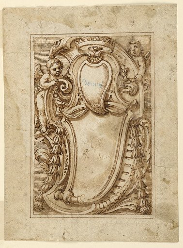 One of a set of projects for a title page and for the decoration of thirteen vertical panels