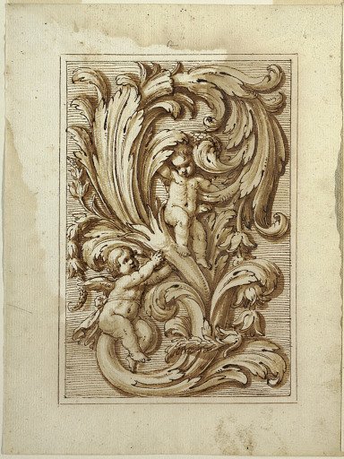 One of a set of projects for a title page and for the decoration of a vertical panel