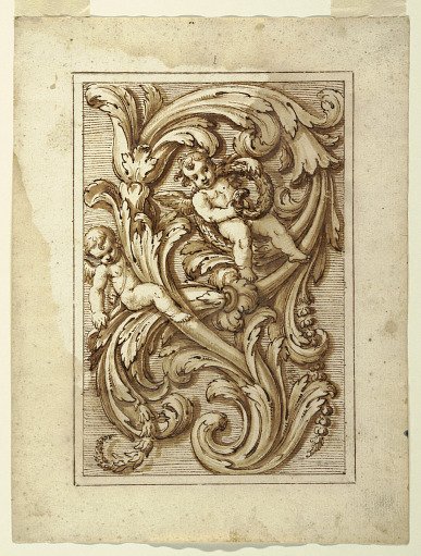One of a set of projects for a title page and for the decoration of a vertical panel