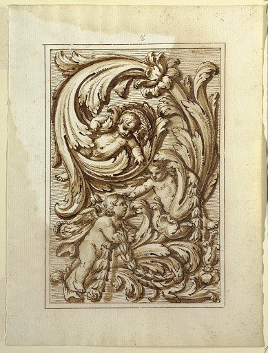 One of a set of projects for a title page and for the decoration of a vertical panel