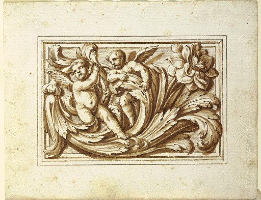 One of a set of projects for a title page and decoration of a horizontal panel