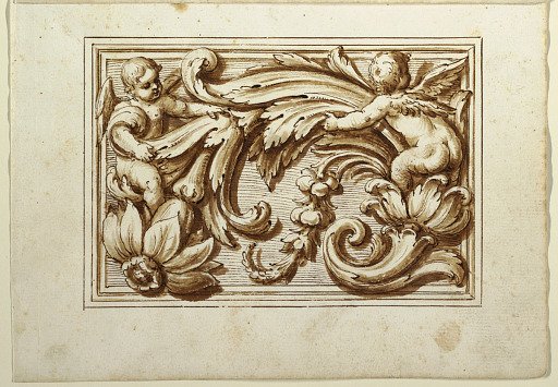 One of a set of projects for a title page and for the decoration of a horizontal panel