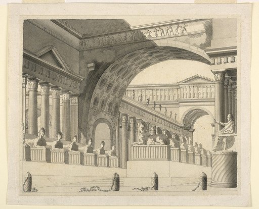Stage Design, Group of Antique Buildings