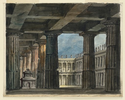 Stage Design, Classical Loggia and Courtyard