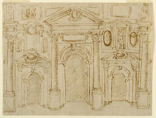 Design for a stage backdrop with alternative suggestions