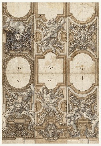 Design for Sculptured Decorations of Ceiling