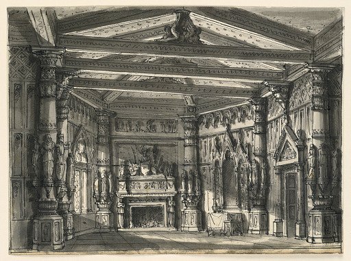 Stage Design, Interior of Gothic Hall