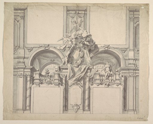 Palace Façade with Cartouche