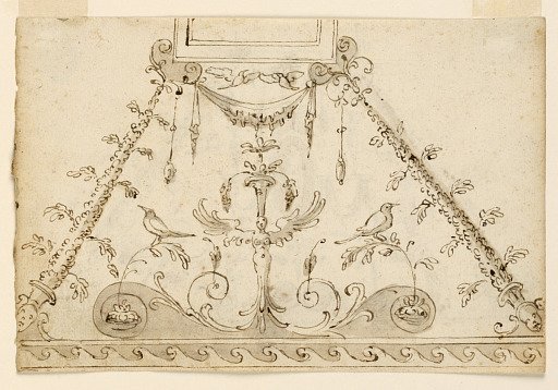 Two Projects for Painted Grotesque Decorations of a Ceiling